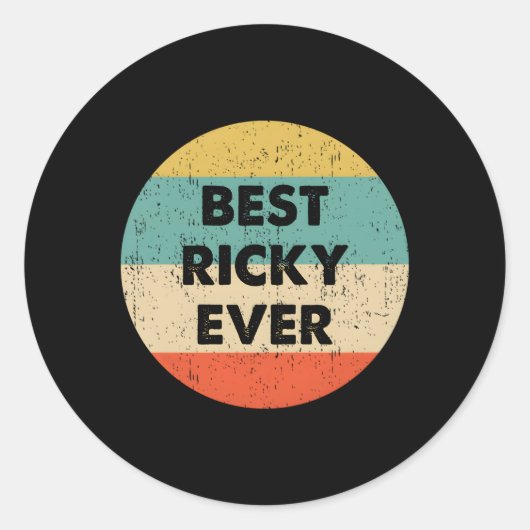 Ricky Name Ronde Sticker (Voorkant)