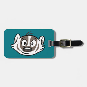 Ricky Raccoon   Boomer Badger Face Bagagelabel