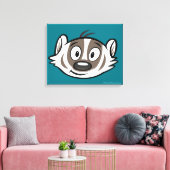 Ricky Raccoon | Boomer Badger Face Canvas Afdruk (Insitu (Woonkamer))