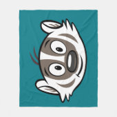 Ricky Raccoon | Boomer Badger Face Fleece Deken (Voorkant)