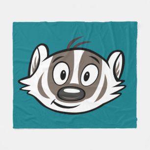 Ricky Raccoon   Boomer Badger Face Fleece Deken