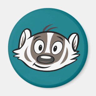 Ricky Raccoon   Boomer Badger Face Magneet