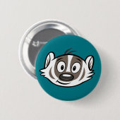 Ricky Raccoon | Boomer Badger Face Ronde Button 5,7 Cm (Voorkant /achterkant)