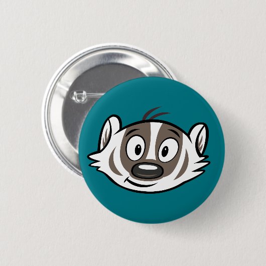 Ricky Raccoon | Boomer Badger Face Ronde Button 5,7 Cm (Voorkant /achterkant)
