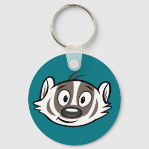 Ricky Raccoon   Boomer Badger Face Sleutelhanger