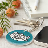 Ricky Raccoon | Boomer Badger Face Sleutelhanger (Voorkant Rechts)