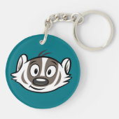 Ricky Raccoon | Boomer Badger Face Sleutelhanger (Achterkant)