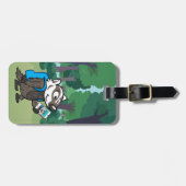 Ricky Raccoon | Boomer Badger Selfie Bagagelabel (Voorkant horizontaal)