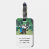 Ricky Raccoon | Boomer Badger Selfie Bagagelabel (Achterkant verticaal)