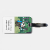 Ricky Raccoon | Boomer Badger Selfie Bagagelabel (Achterkant horizontaal)