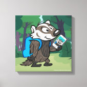 Ricky Raccoon | Boomer Badger Selfie Canvas Afdruk (Voorkant)