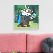 Ricky Raccoon | Boomer Badger Selfie Canvas Afdruk (Insitu (Woonkamer))