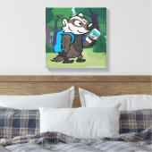 Ricky Raccoon | Boomer Badger Selfie Canvas Afdruk (Insitu (Slaapkamer))