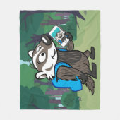 Ricky Raccoon | Boomer Badger Selfie Fleece Deken (Voorkant)
