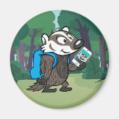 Ricky Raccoon | Boomer Badger Selfie Magneet (Voorkant)