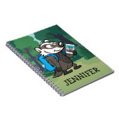 Ricky Raccoon | Boomer Badger Selfie Notitieboek (Rechterzijde)