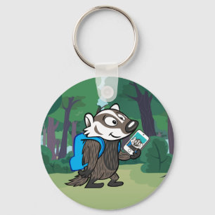 Ricky Raccoon Boomer Badger Selfie Sleutelhanger