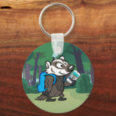 Ricky Raccoon | Boomer Badger Selfie Sleutelhanger (Voorkant)
