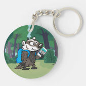 Ricky Raccoon | Boomer Badger Selfie Sleutelhanger (Achterkant)