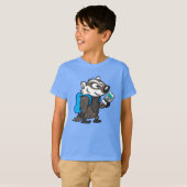 Ricky Raccoon | Boomer Badger Selfie T-shirt (Voorkant volledig)