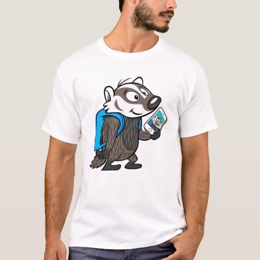 Ricky Raccoon | Boomer Badger Selfie T-shirt (Voorkant)