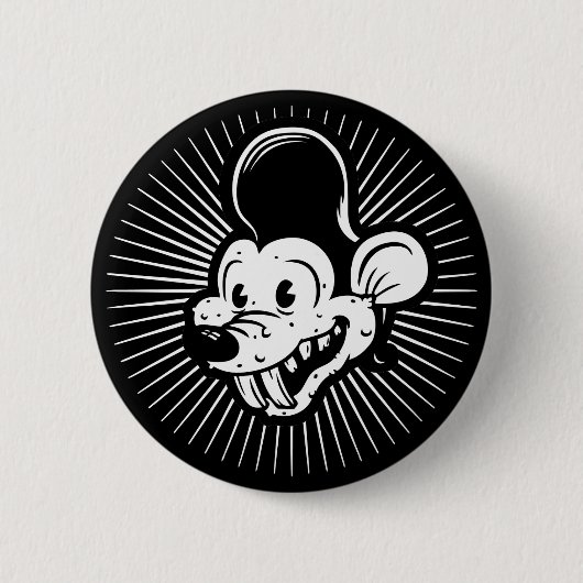 Ricky Rodent Ronde Button 5,7 Cm (Voorkant)
