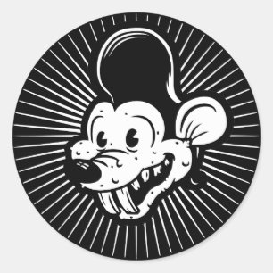 Ricky Rodent Ronde Sticker