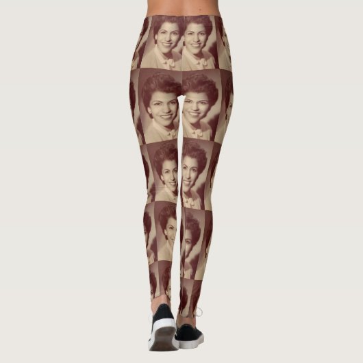 Ricky's oma vervaagde foto leggings (Achterkant)