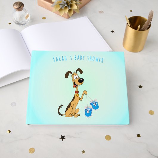Rico de Hond Baby Boy Shower Gastenboek (Voorkant open)