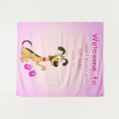 Rico de hond baby boy shower wandkleed (Voorkant (horizontaal))