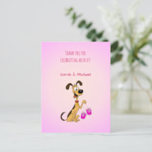 Rico de Hond Baby Meisje Shower Bedankkaartjes