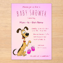Rico de hond die Mooie Roze Baby Schoenen Vasthoud