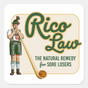 Rico Law - remedie voor slechte verliezers Vierkante Sticker