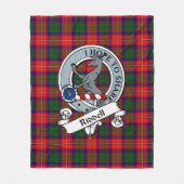 Riddell Clan Badge Schotse Ruit Plaid Fleece Deken (Voorkant)