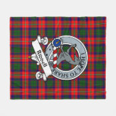 Riddell Clan Badge Schotse Ruit Plaid Fleece Deken (Voorkant (Horizontaal))