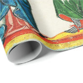 RIDDER BEWAPEND DOOR ZIJN DAME, MIDDELEEUWSE MINIA CADEAUPAPIER (Rol Hoek)