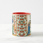 RIDDER BEWAPEND DOOR ZIJN DAME, MIDDELEEUWSE MINIA MOK (Midden)