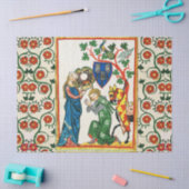 RIDDER BEWAPEND DOOR ZIJN DAME, MIDDELEEUWSE MINIA TISSUEPAPIER (Craft)