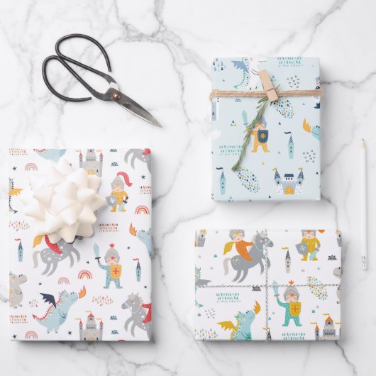 Ridder & Draak Inpakpapier Set van 3 Vel (Voorkant)
