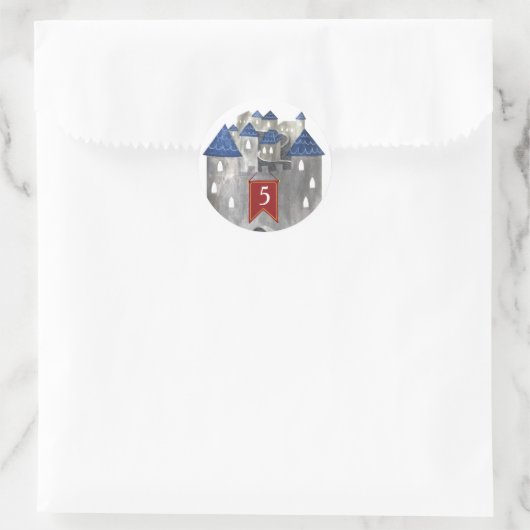 Ridder & Draak Kasteel Feest Favor Sticker (Tas)