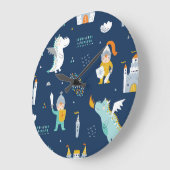 Ridder Dragon Castle Childish Patroon Grote Klok (Hoek)
