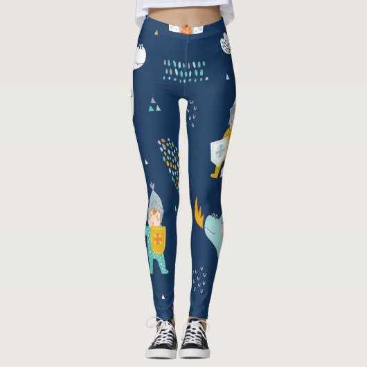 Ridder Dragon Castle Childish Patroon Leggings (Voorkant)