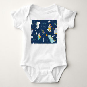 Ridder Dragon Castle Childish Patroon Romper