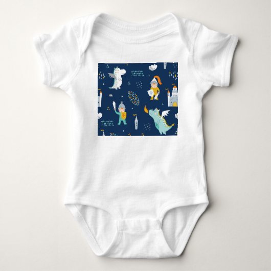 Ridder Dragon Castle Childish Patroon Romper (Voorkant)