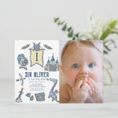 Ridder Dragon Castle middeleeuwse 1e verjaardag Fo Kaart (Staand voorkant)