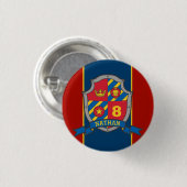 Ridder embleem verjaardag leeftijd knop speld ronde button 3,2 cm (Voorkant /achterkant)