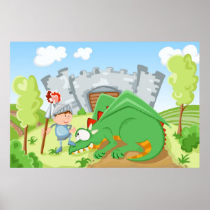 Ridder en de draak poster