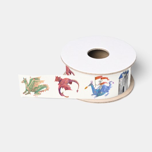 Ridder en Draak Grosgrain Lint (Spoel)