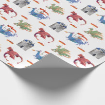 Ridder en Draak Inpakpapier