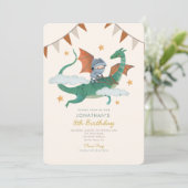 Ridder en Draak Koninklijke Middeleeuwse Jongen Ve Kaart (Staand voorkant)